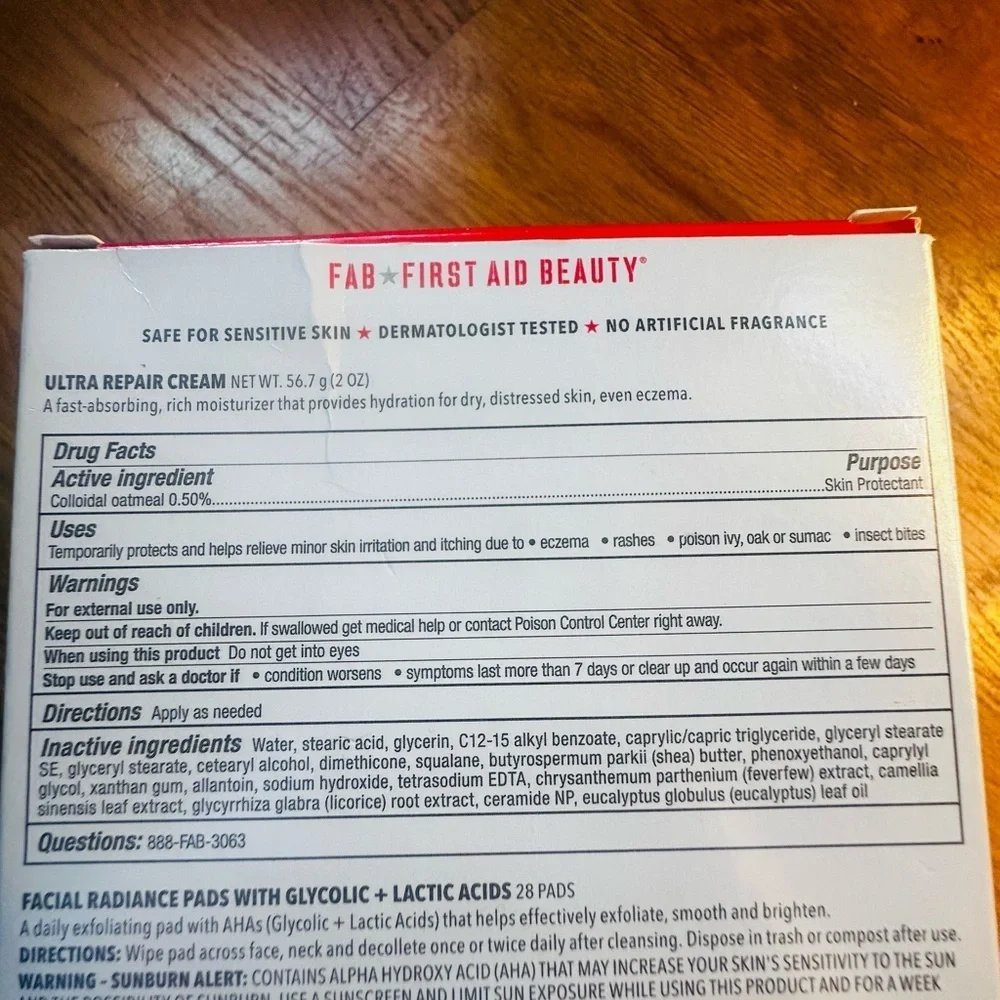 First Aid Beauty Sensitive Skin Starter Kit- missing the Facial Radiance Pads